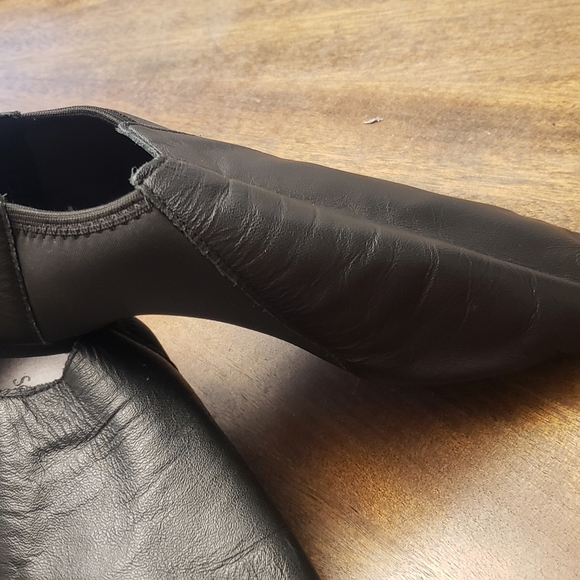Jazz Leather Shoe with Arch Hugging Neoprene - JZ43 Black Adult Size 12.5M - Picture 3 of 8